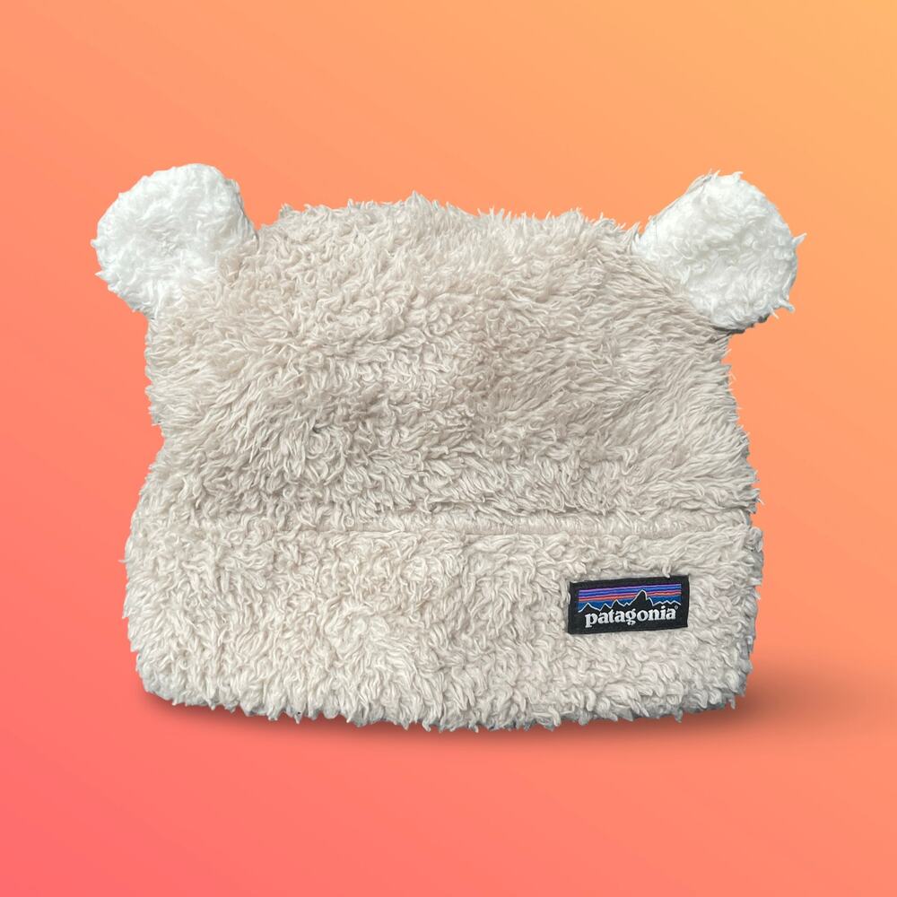 Patagonia Baby Furry Friends Fleece Hat Bear Ears Shroom Taupe Tan 60560 Infant